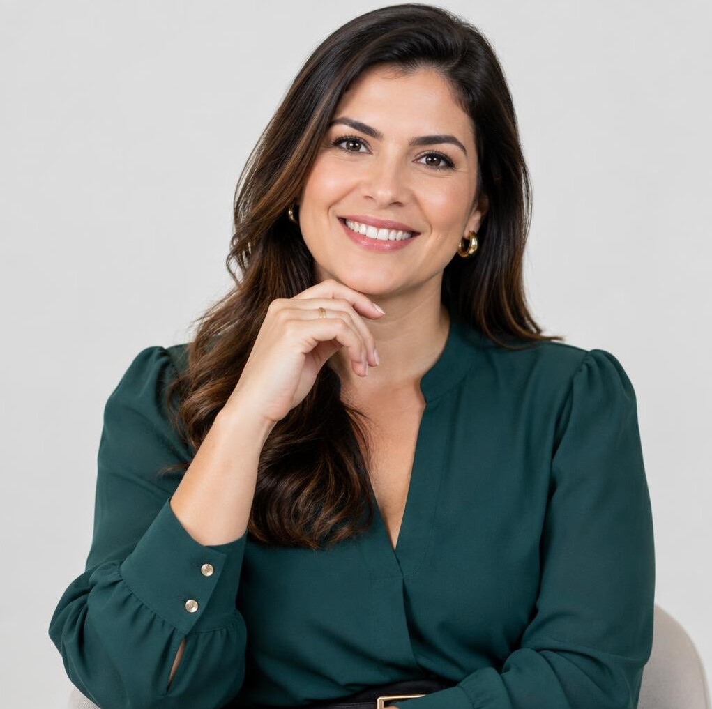 Portrait of a Brazilian woman public speaking instructor